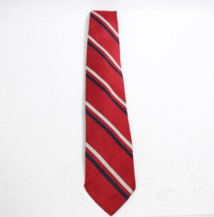 Vintage The Union Mens Shop Tie Mens 57 in Red White Blue Diagonal Stripe Skinny